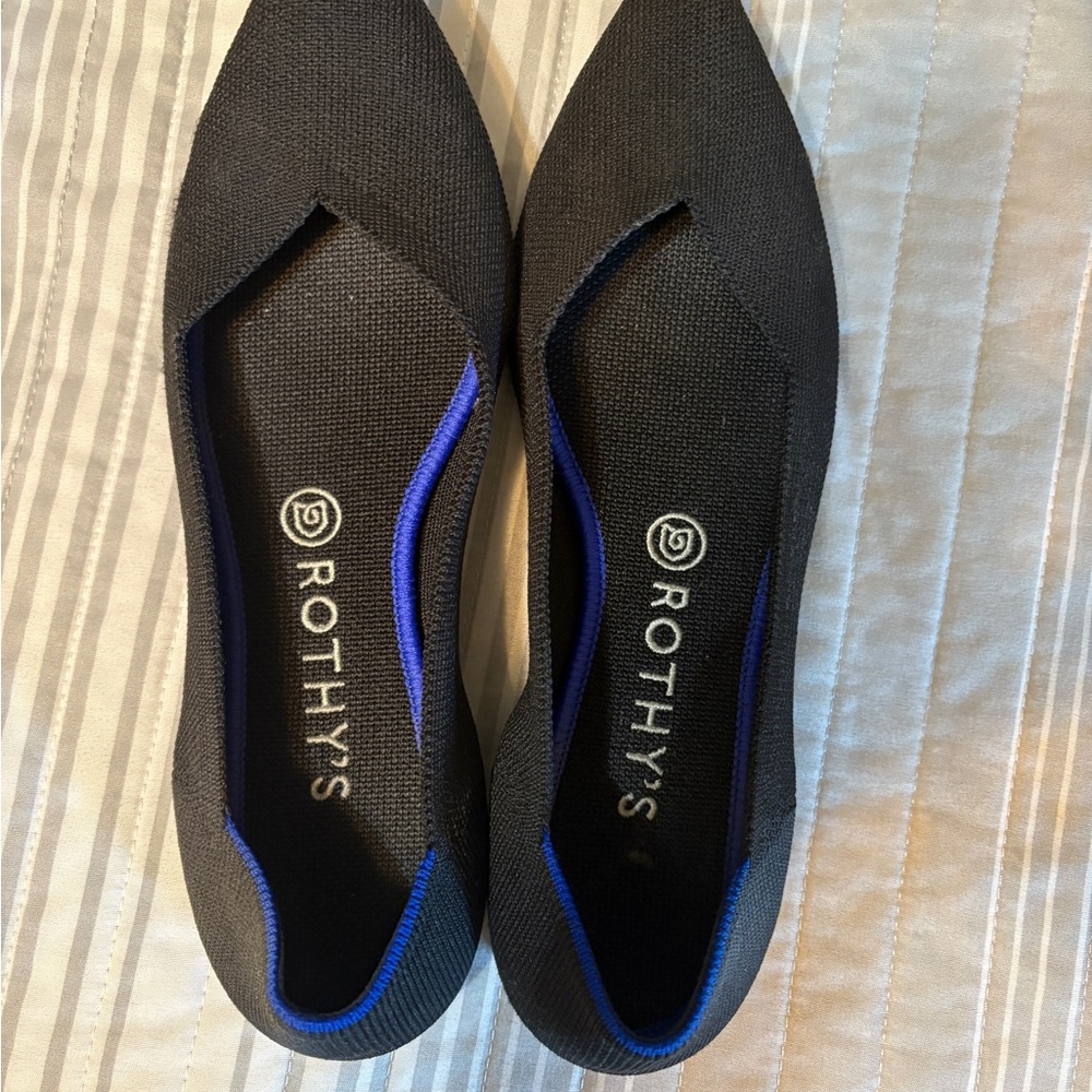 Rothy's Women's The Point Flats - Black, Purple, and Gray bundle, All Size 10 - Picture 3 of 8